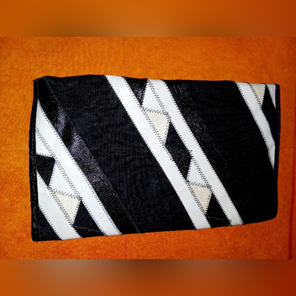Vintage Leather Patchwork Clutch - image 3